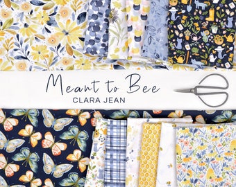 Meant To Bee 13 piece Fat Quarter Bundle designed by Clara Jean Design for Dear Stella