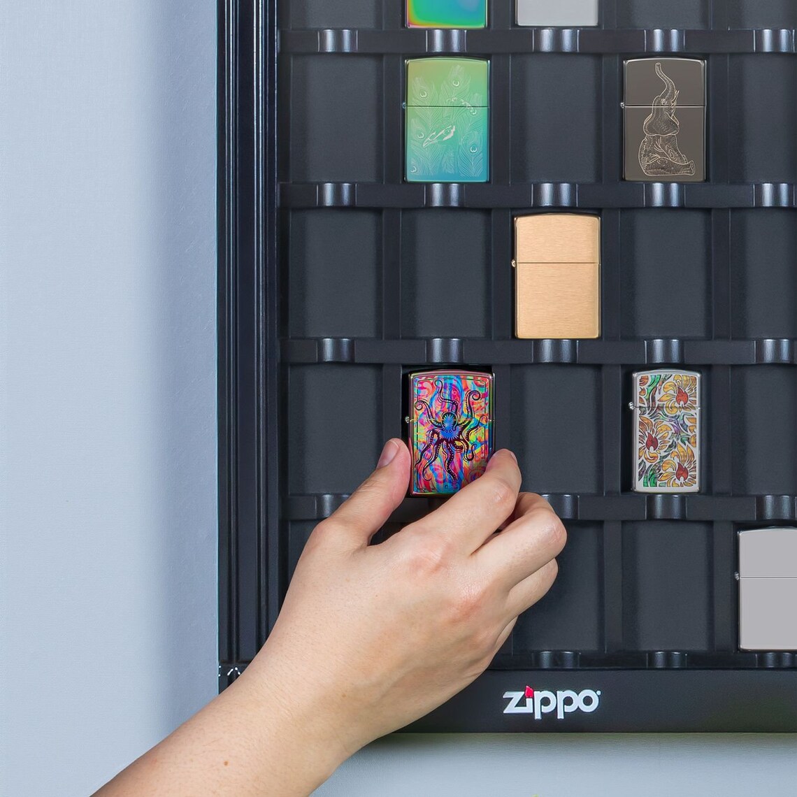 Zippo Lighter Display, Lighter Display Case, Collectors Lighter Case