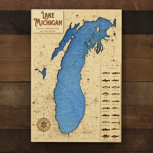 Great Lakes Fish Poster, Identification Chart and Fishermen Guide 