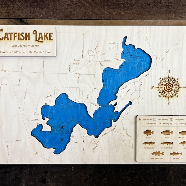 Eagle River Chain Map Etsy