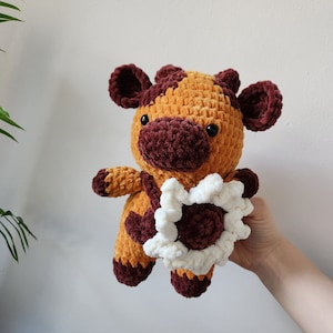 Sonnenblume Kuh, Amigurumi Häkelkuh