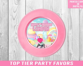Candy Land Plate Inserts - Candy Land Party Favors - Customized Party Decorations - Candy Land - 2 sweet party - Candyland
