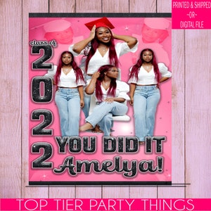 Graduation Banner - Graduation Decorations - Graduation Party Favors - Graduation backdrop - Grad - Graduation shirts - graduation gifts