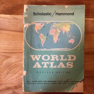 World Atlas Revised Edition MCMLXI Scholastic Hammond