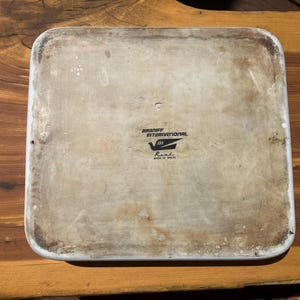 Braniff International Airlines Baking Dish Marked BI Real Made in Brazil