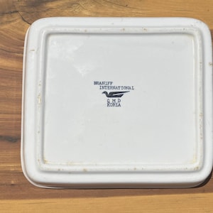Braniff International Airlines Baking Dish Marked QMD Korea