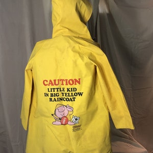 Ziggy CAUTION Little Kid in Big Yellow Raincoat 1979