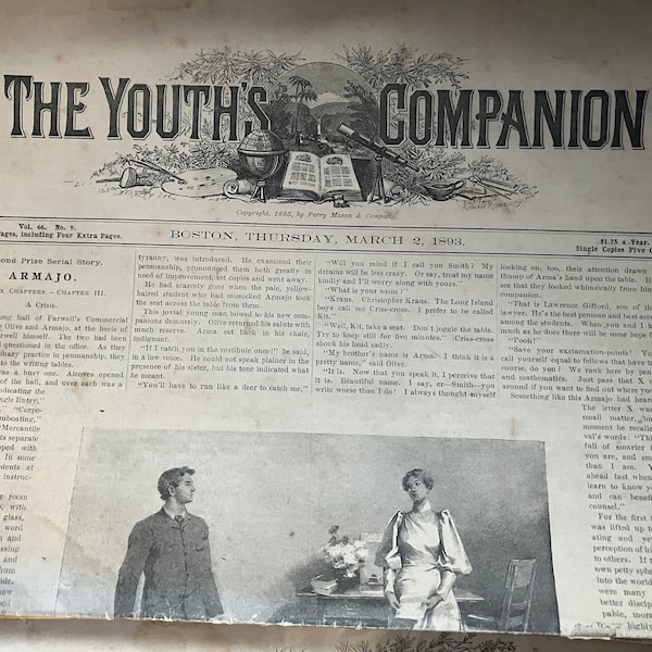 The Youth's Companion Newspaper 1886 1892 1893 1903