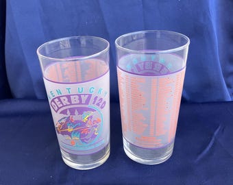 Par vintage de vasos para bebidas Mint Julep del 120.º aniversario del Derby de Kentucky de 1994, Churchill Downs Race