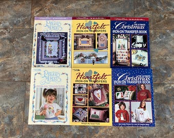 Iron-On Transfer Images Paperback Book with Creative Workbook Choice of Precious Moments Book 2 or Heartfelt or The Ultimate Christmas