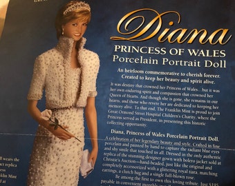 Princess Diana Doll Franklin Mint Porcelain