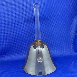 Vintage Amber Princess House Heritage Handblown Glass Bell