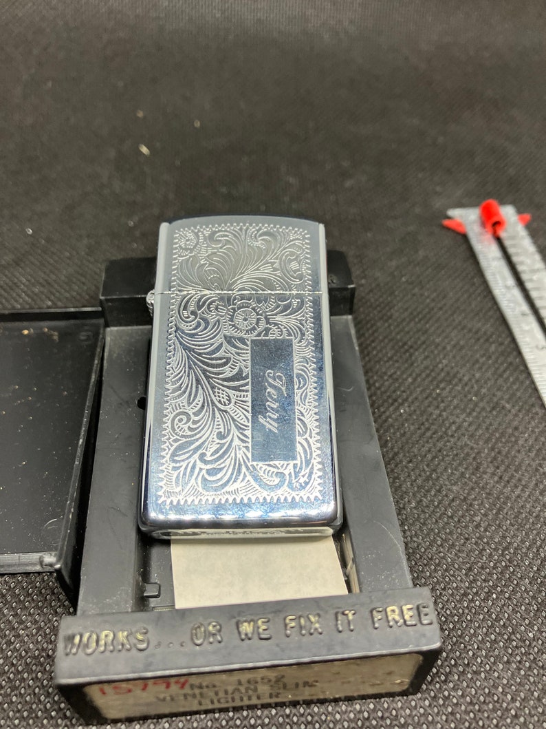 Zippo Slim Lighter in Original Box With Instructions 1652 Slim