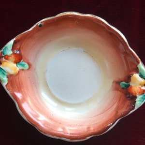 Small Dish Norcrest Japan L-262 Hand Glazed Fruit Gold Trim