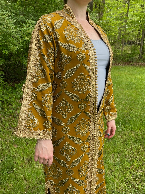 Vintage Indian Style Caftan Coat, Kashmiri Style,… - image 2