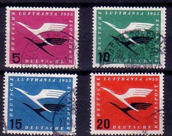 Lufthansa Kranich | Deutschland BRD 1955 | Briefmarken gestempelt