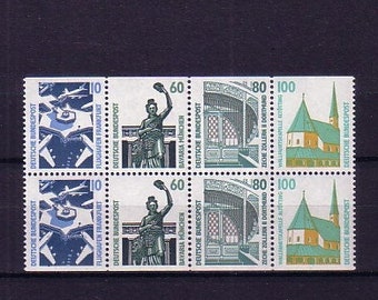 Sehenswürdigkeiten | Deutschland BRD | Zusammendrucke | Briefmarken postfrisch als Markenheftchenblatt