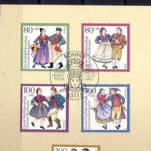 Folklore | Trachten | Deutschland | Briefmarken gestempelt