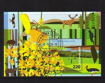 Nationalpark Eifel | Deutschland | Briefmarken als Blockausgabe gestempelt