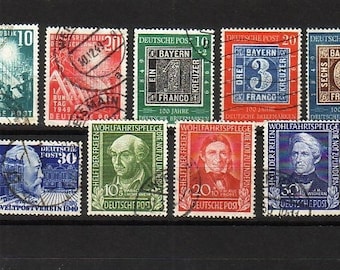 Germany | BRD 1949-1959 | Stamps cancelled years as a collection