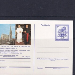 Pape Jean-Paul II | Autriche | Carte postale neuve sans charnière