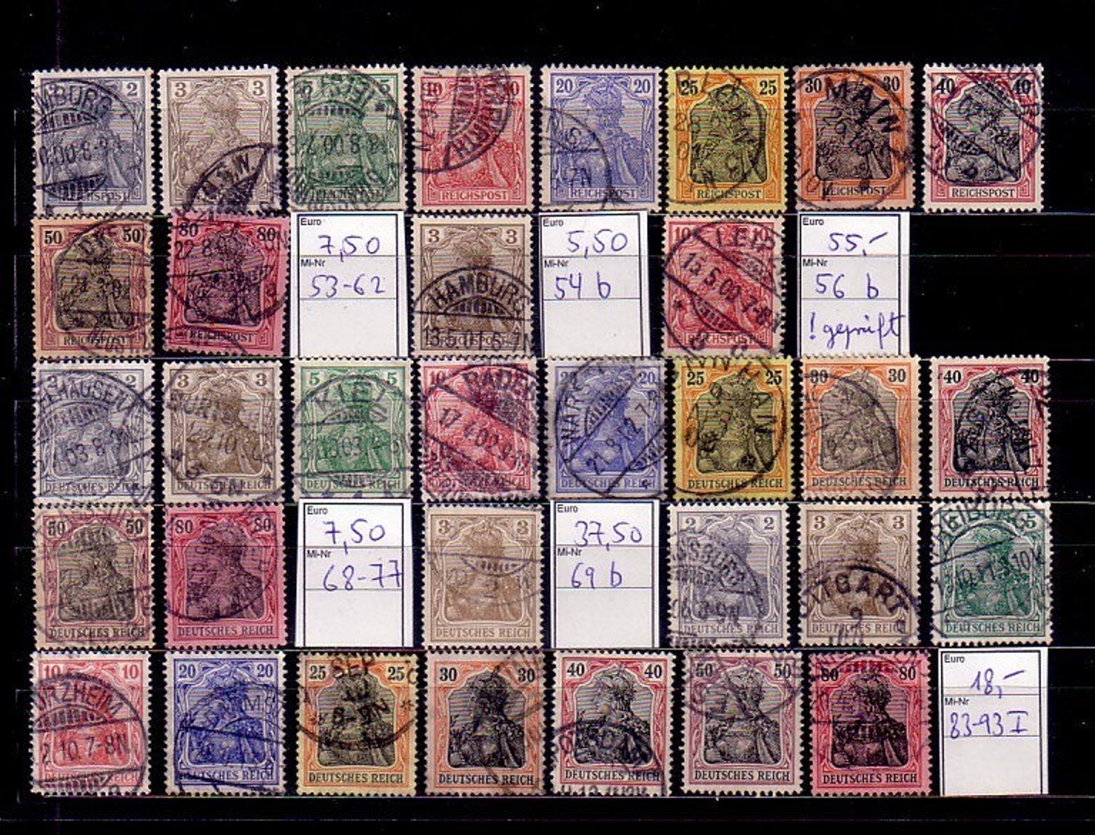 Collection De 200 Timbres Allemands émis Avant 1945 – Oblitérés