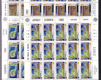 Historische Ereignisse | Europa Cept 1982 | United Kingdom Jersey | Briefmarken Kleinbogen postfrisch