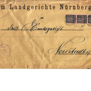 Hiperinflación 1923 | Franqueo múltiple único con 54 sellos oficiales cada uno de 10 M | Alemania | sellos estampados en carta