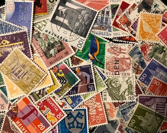 Schweiz | Sammlung | 100 verschiedene gestempelte | Briefmarken