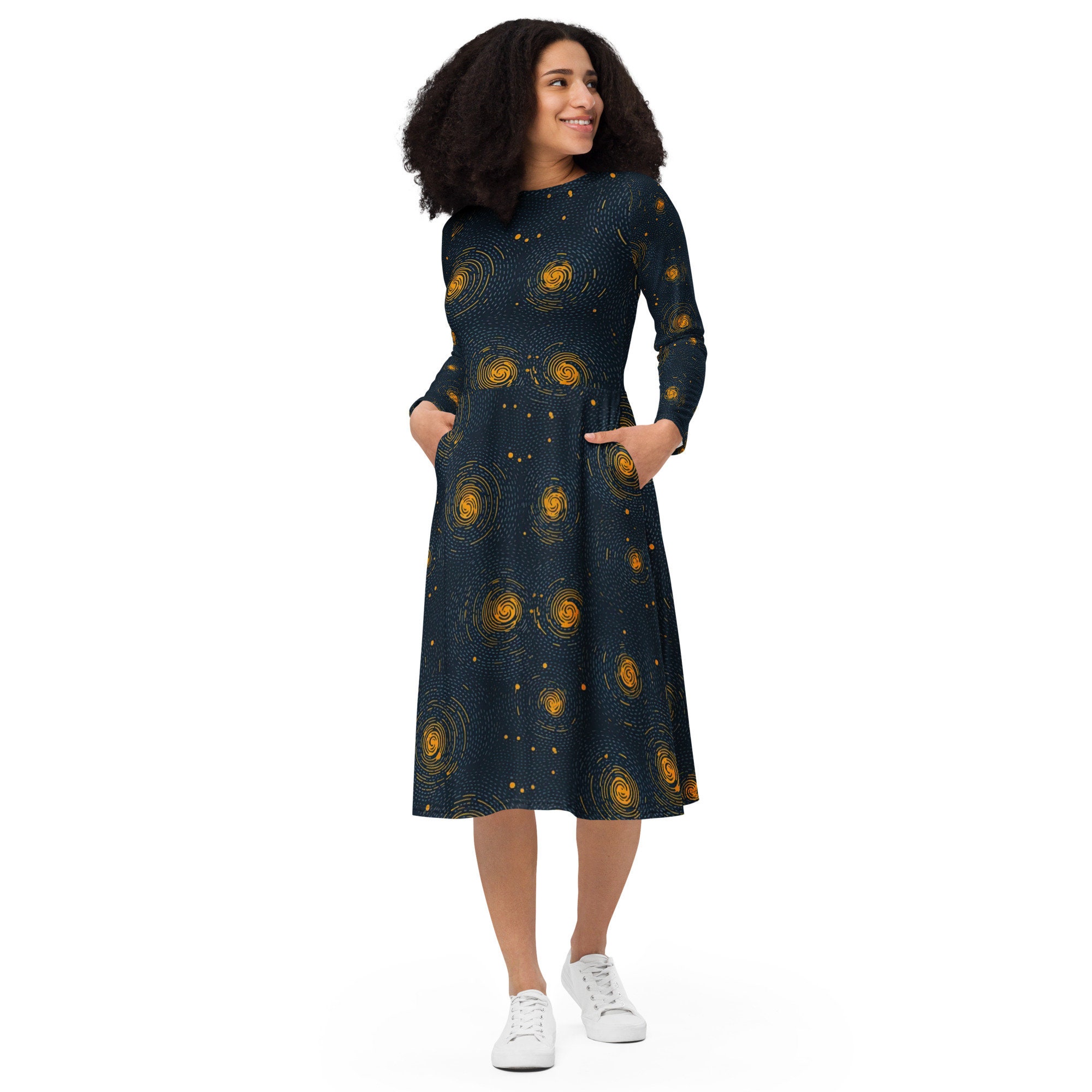 galaxy print formal dress MIDNIGHT GALAXY GOWN | CULT MIA main image 1