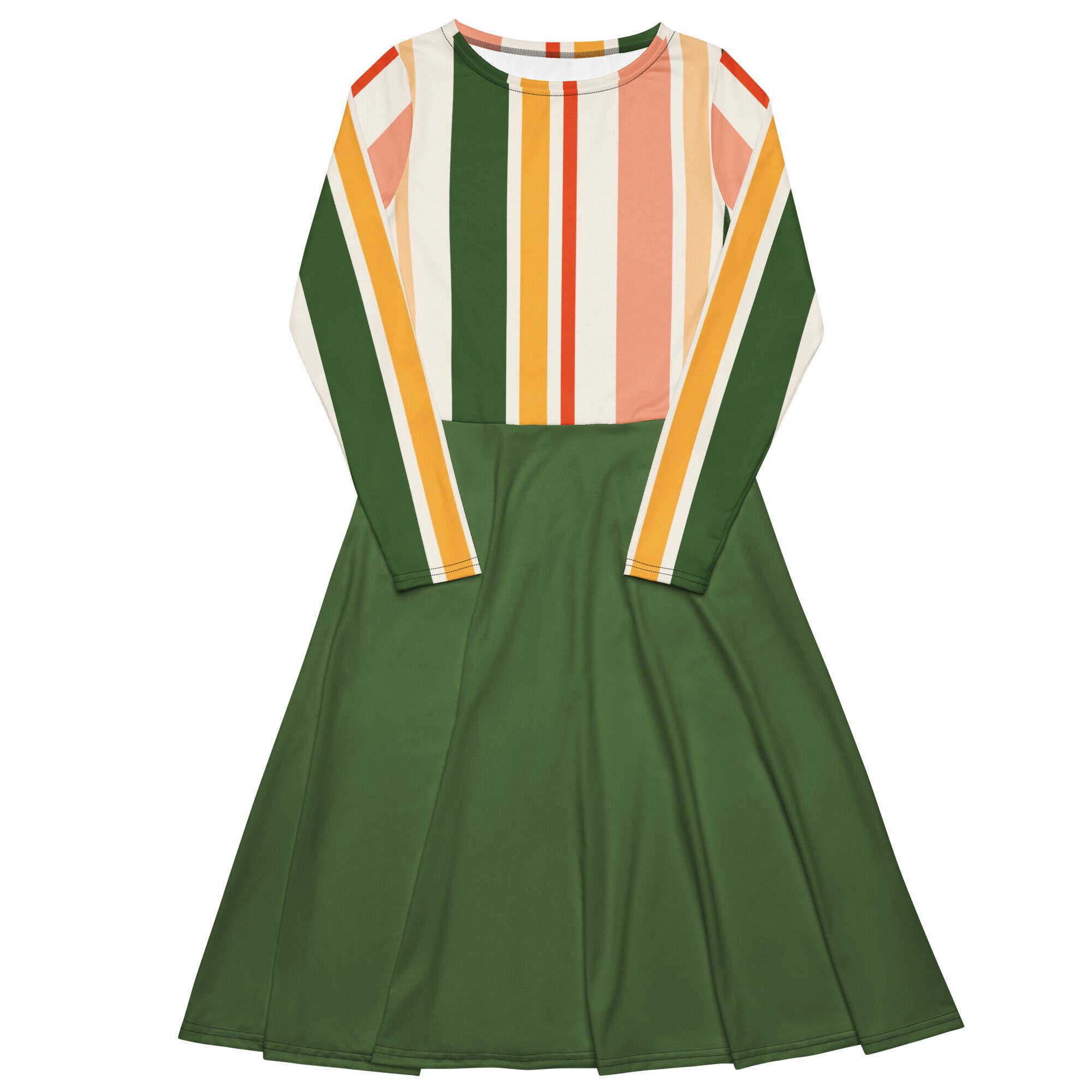 open lace back dress Colosseum Miami Hurricanes Toddler Orange and Green Flare Dress – Miami  Team Store main image 0