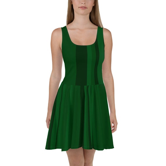 Emerald Short Evening Dress - Minimalist Cute Formal Olive Dress With  Vertical Dark Green Lines. Elegant for Any Formal/informal Occasion - Etsy  Canada