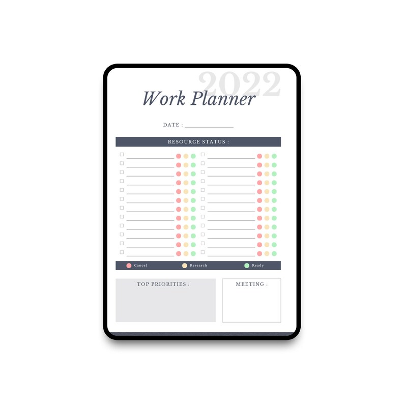 Project Workbook Template Digital Planner Workbook Template Etsy