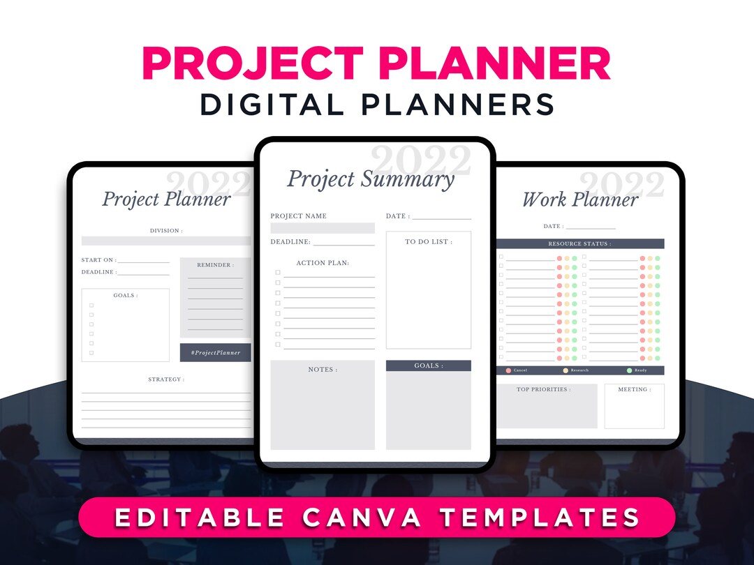 Project Workbook Template Digital Planner Workbook Template - Etsy