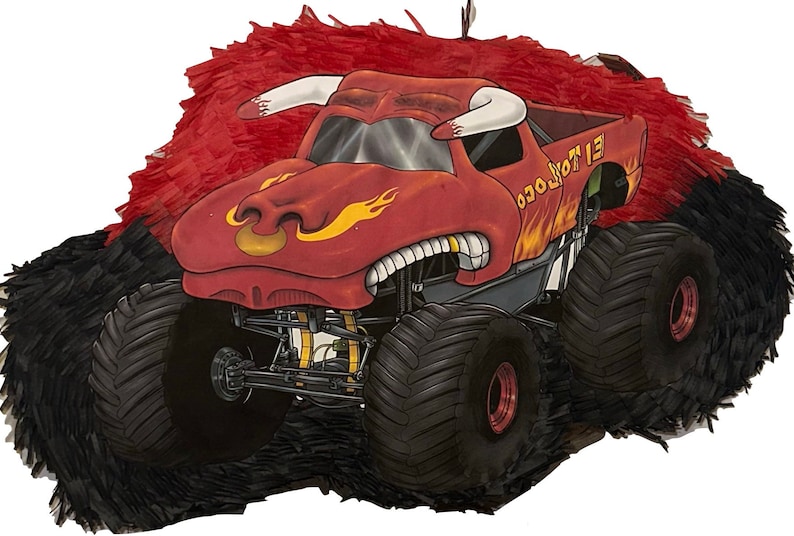 El Toro Loco Pinata 28x18x5 Monster Jam Party Supplies Etsy