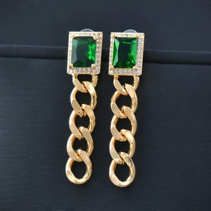 Long earrings in the shape of a drop of water