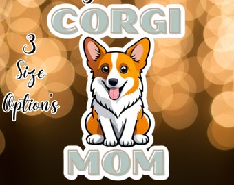 Corgi Mom Cartoon Leuke Sticker