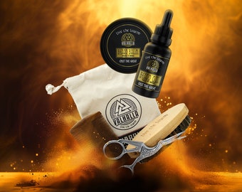 The Warrior's Kit - The Ultimate Beard Care Kit for Bearded Men - Comb Kit with Beard Oil and Beard Balm by Valhalla Live the Legend