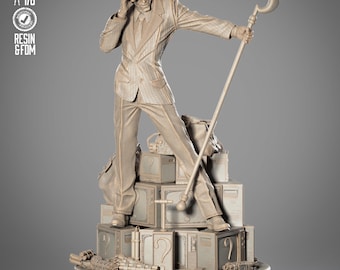 The Riddler Fan Art Sculpture 3D printed in resin, designed by B3Dserk