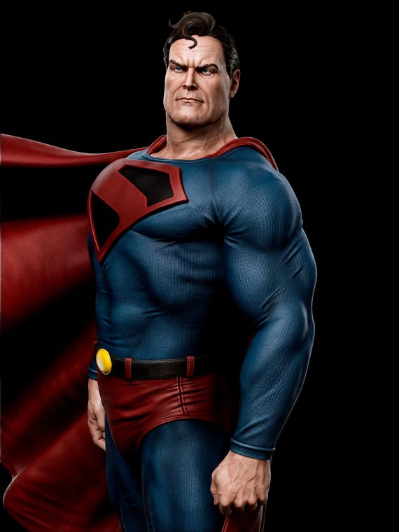 Superman Kingdom Come Resin Fan Art Statue Designed by B3dserk - Etsy