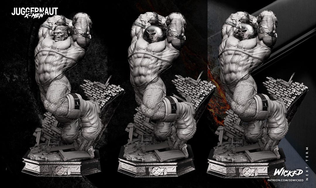 3d Printed Marvel Juggernaut Fan Art Collectible Statue by Wicked - Etsy