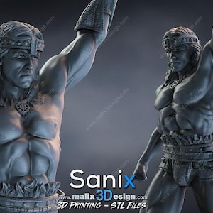 1/8th Scale 3D Printed Arnold Schwarzenegger Conan the Barbarian by Sanix3d