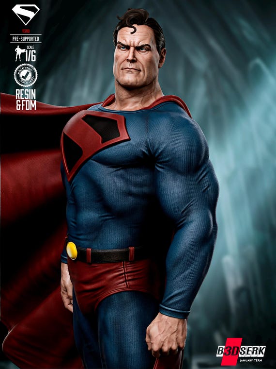 Superman Kingdom Come Resin Fan Art Statue Designed by B3dserk - Etsy