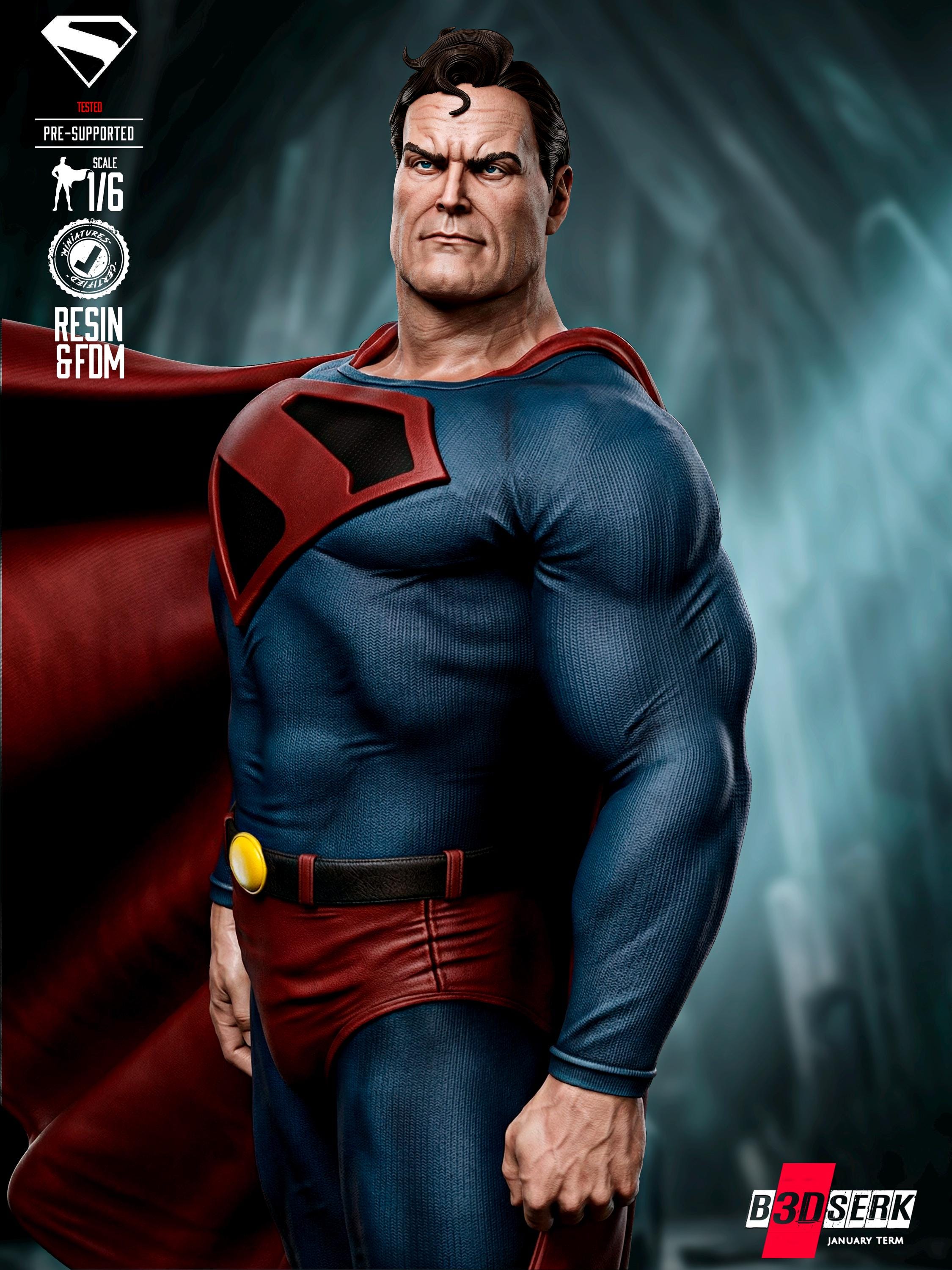 Superman Kingdom Come Resin Fan Art Statue Designed by B3dserk - Etsy