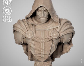 Marvel's Dr. Doom Fan Art 3D printed resin bust by Wicked