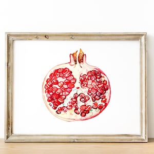 Pomegranate Painting · Pomegranate Watercolor Art · Pomegranate Painting Original · Pomegranate Wall Art · Pomegranate Watercolor Painting