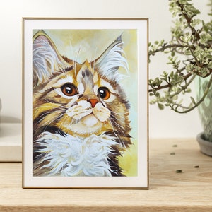 Cat Painting Original · Cat Acrylic Painting · Cat Wall Art Original · Cat Portrait · Original Acrylic Painting · Birthday Gift