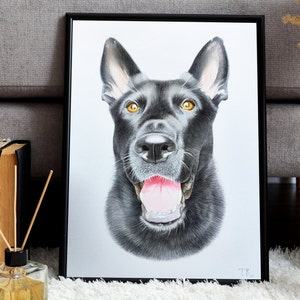 Ritratto di cane · Ritratto di cane personalizzato · Ritratto di animale domestico ad acquerello · Dipinto di cane personalizzato · Regalo per la perdita di un animale domestico · Ritratto ad acquerello commemorativo di cane