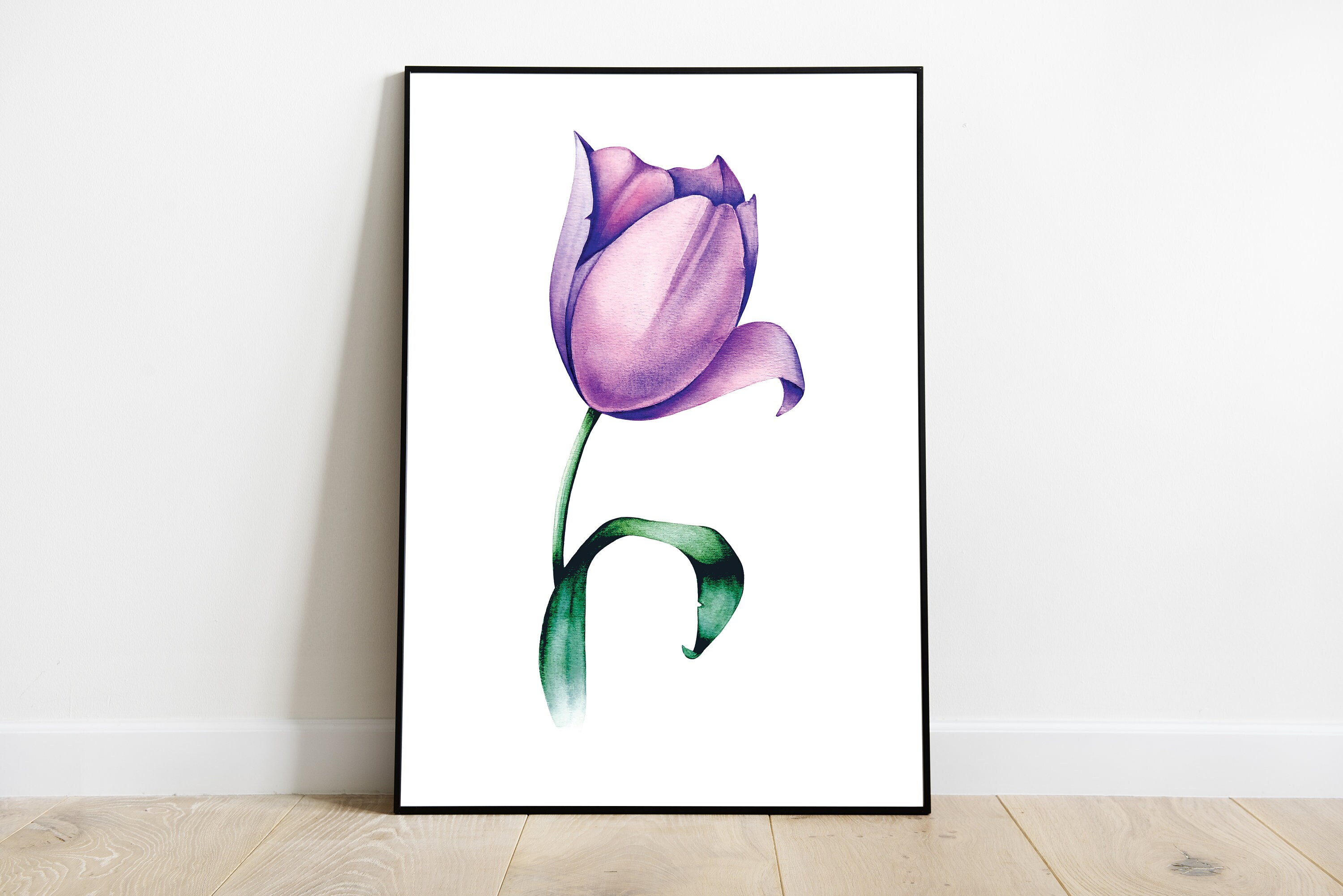 Tulip Watercolor Print · Tulip Wall Art · Printable Wall Art ...