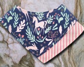 Fantasy Cat Bandana, Reversible, Unicorn Print, Sparkly Pink Magic